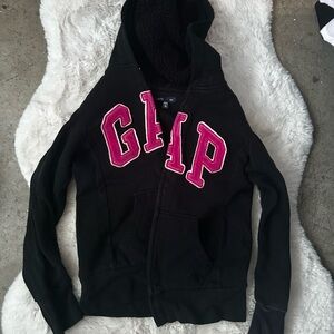 Gap Pink and Black Zip up Hoodie/Jacket